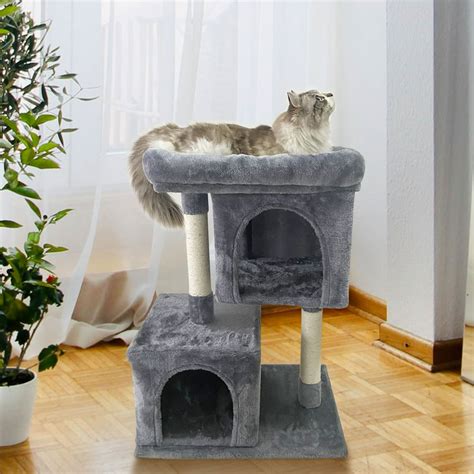 Confote 33" Cat Tree for Large Cats, Cat Tower 2 Cozy Plush Condos and ...