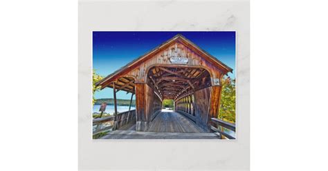 Covered Bridge | Squam River Bridge, Ashland, NH Postcard | Zazzle