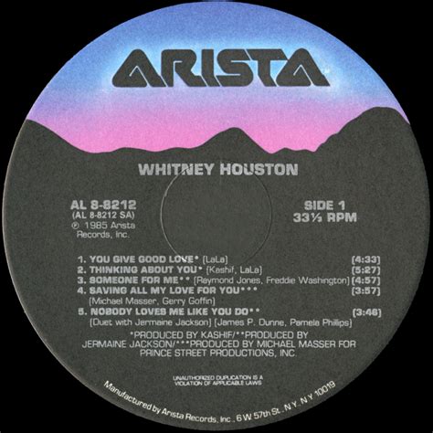 Whitney Houston – Whitney Houston | Vinyl Album Covers.com