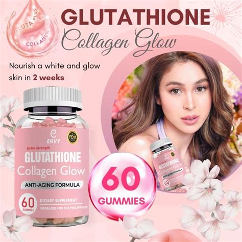 Envy Glutathione Collagen Vitamins Gummies Beauty Glow Anti-Aging ...