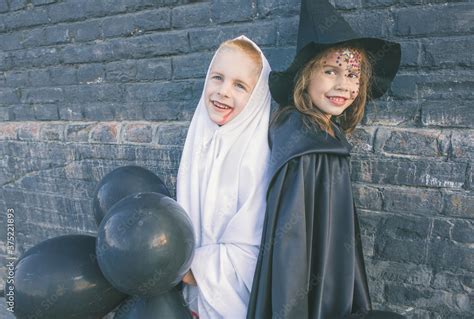 Ghost and Witch Ready for Halloween Stock Photo | Adobe Stock