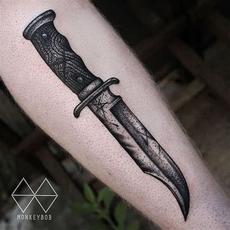 Bowie Knife tattoo by @monkeybob_tattoo at @the59tattoo in KowloonHong ...