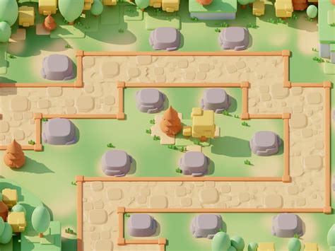 3D Game Map for Tower Defense by Taufik dwi for Kotte Studio on Dribbble