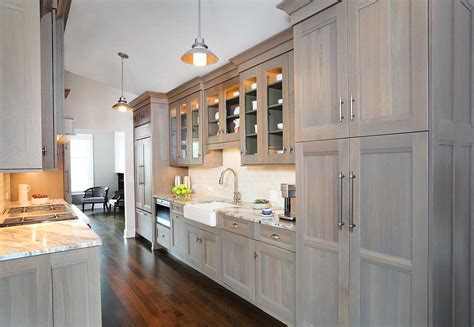 Galley Kitchen with Gray Tones : Normandy Remodeling