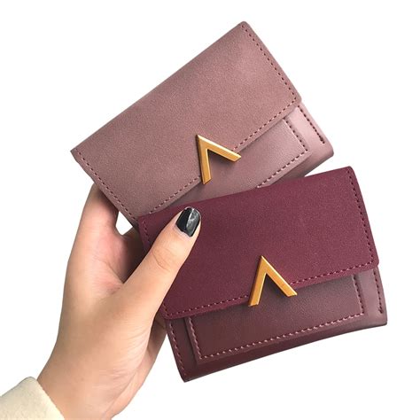 Luxury Matte Leather Small Wallet and Credit Card Holder for Women