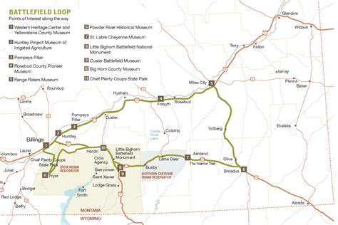 Battle Of Little Bighorn Map