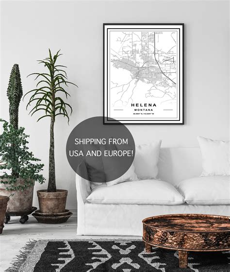 HELENA MAP PRINT High Res Map Map of Helena Helena City - Etsy