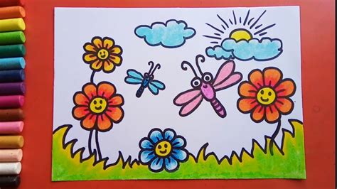 Easy and simple Flower Garden drawing - Gardening Chronicle