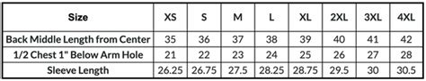 Cloak Size Chart – ValhallaWorks