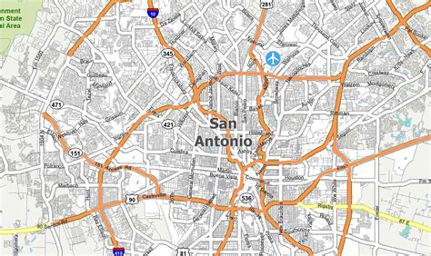 Vintage map of San Antonio Texas, old San Antonio map, San Antonio TX ...