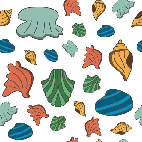 colorful shell seamless pattern perfect for background or wallpaper ...