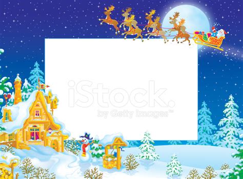 Christmas Frame / Border With Santa Claus Stock Vector - FreeImages.com