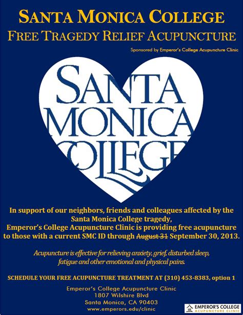 Free Tragedy Relief Care for Santa Monica College Shooting - Emperor's ...