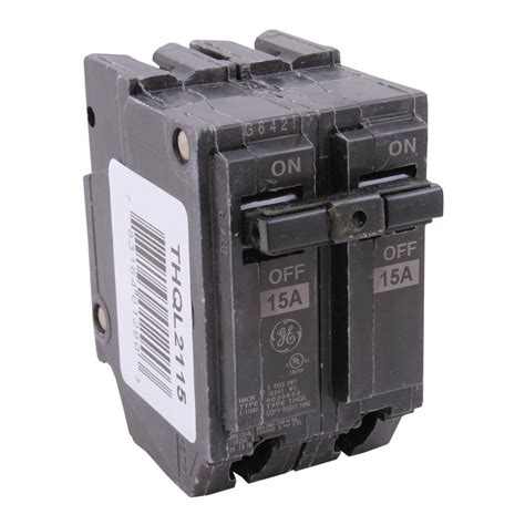 GE Q-Line 15 Amp 2 in. Double-Pole Circuit Breaker-THQL2115 - The Home ...