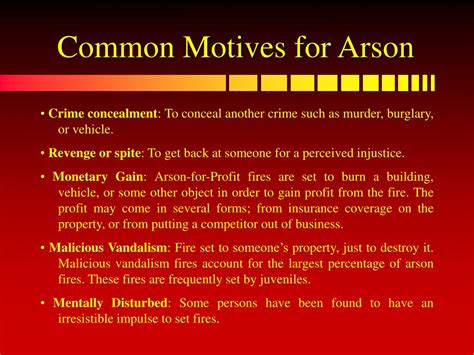 PPT - Arson PowerPoint Presentation, free download - ID:5381235