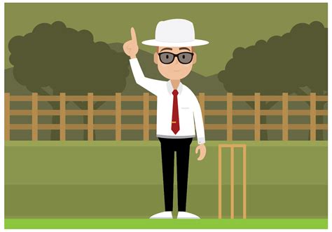 Free Cricket Umpire Character Vector 159087 Vector Art at Vecteezy