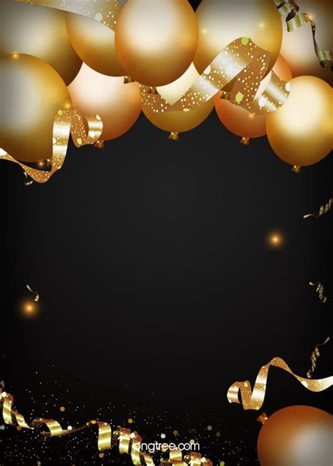 Golden Party On Black Background Wallpaper Image For Free Download ...