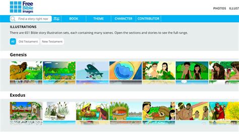 Free sets of Bible story images for teaching