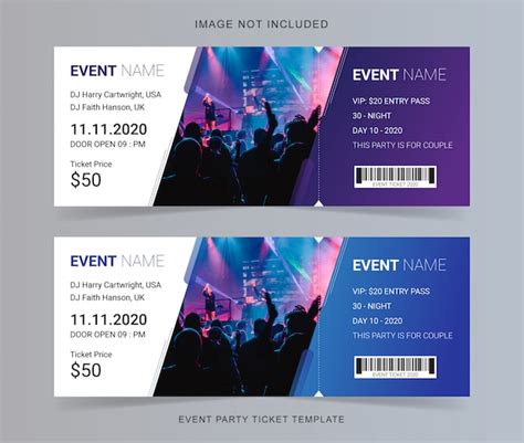 Dance Party Ticket Designs