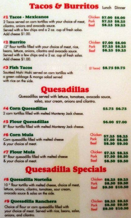 Pepe Delgados Menu, Menu for Pepe Delgados, Campus Corner, Oklahoma ...