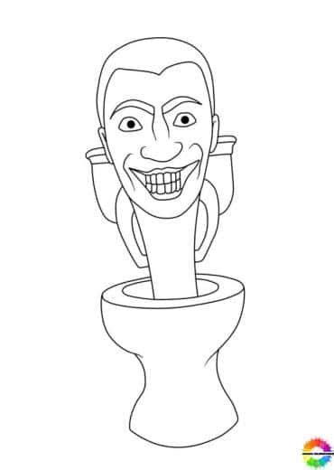 Skibidi Toilet 6 coloring pages for kids | 그림