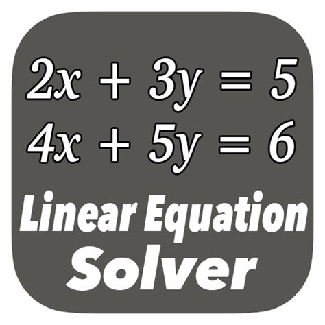 Linear Equation System Solver - Apps on Google Play