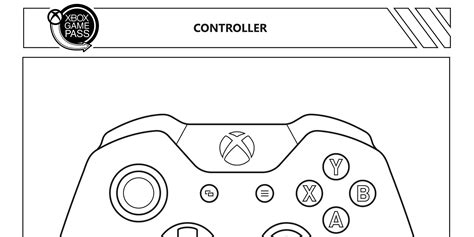 Xbox Controller Coloring Page