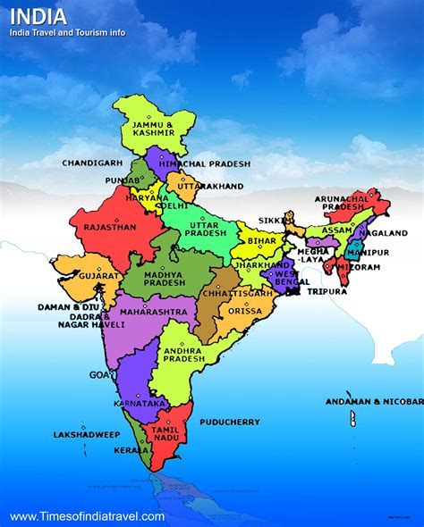 Map Of India With States And Cities - Map