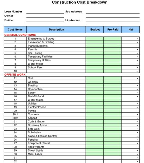 Construction Job Tracking Spreadsheet Spreadsheet Downloa construction ...