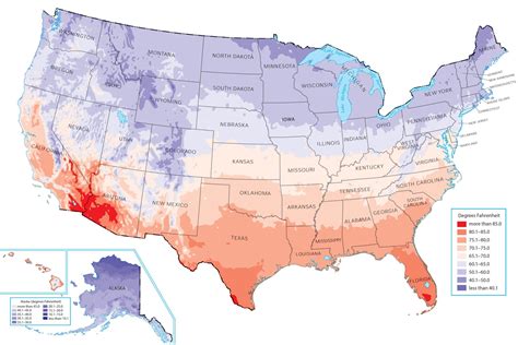 US Temperature Map - GIS Geography