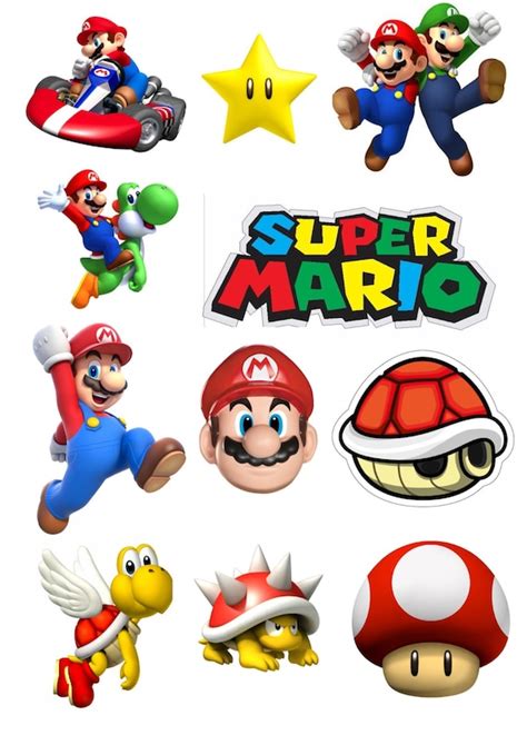 Super Mario Sticker Set | Etsy