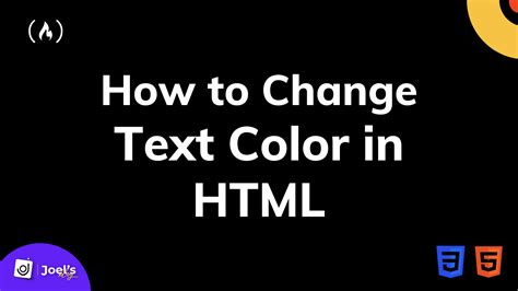 How to Change Text Color in HTML – Font Style Tutorial