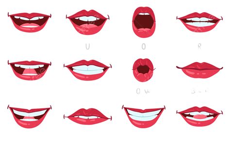 Mouth Lips Smile Vector Design Images, Cartoon Mouth And Lips ...