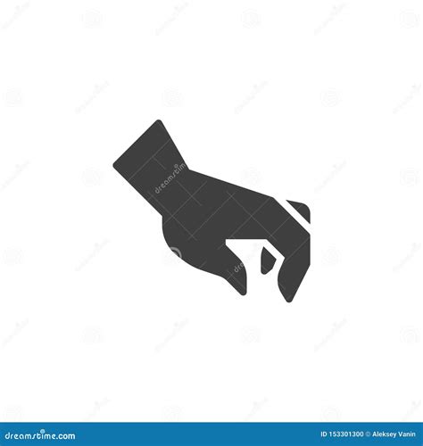 Picking Hand Gesture Vector Icon Stock Vector - Illustration of filled ...