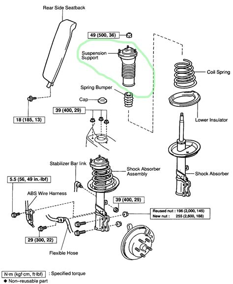 Toyota camry rear suspension diagram