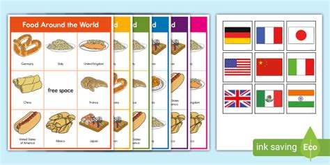 Food Around the World Bingo-Social Studies (teacher made)