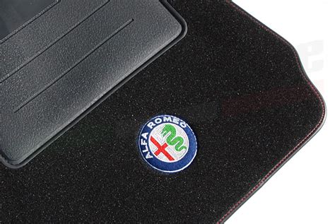 Floor Mats Giulia Logo Black Red Stitch | Centerline International