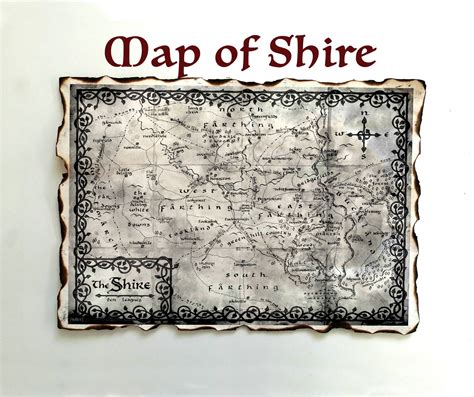 The Shire Lord of the Rings Map of the Shire the Hobbit Map - Etsy