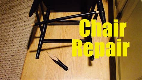 Wooden Chair Repair - YouTube