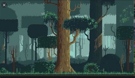 Pixel Art Forest | Paesaggi, Sfondi, Idee