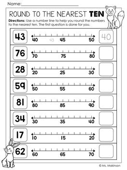 Rounding to the Nearest Ten by Ms Makinson | TPT