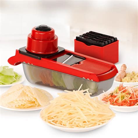 Rangnic 6 in 1 Slicer Vegetable Cutter with Stainless Steel Blades ...