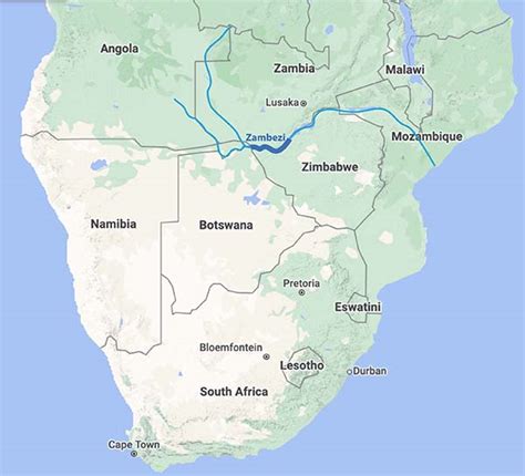 Zambezi River Map