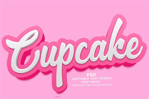 Cupcake PSD 3D Editable Text Effect Graphic by TrueVector · Creative ...