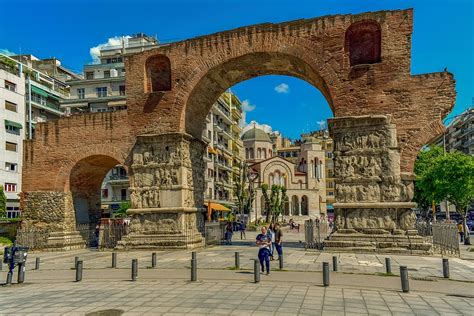 HD wallpaper: greece, thessaloniki, arch of galerius, tourism, city ...