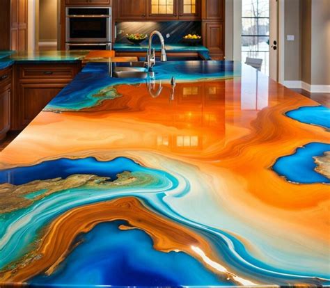 Why Choose Just One? Mix Epoxy Countertop Colors for Artistic Style ...