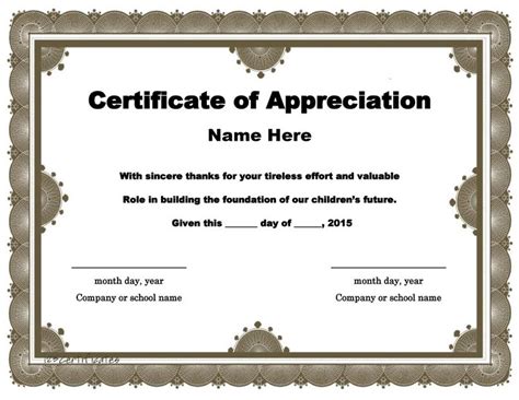 Download Certificate of Appreciation 03 Best Templates, Templates ...