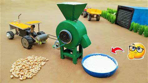 diy tractor mini flour mill machine science project | @topminikeep ...