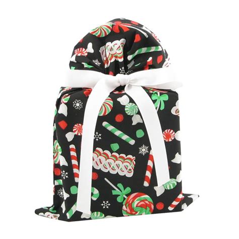 Christmas Candy Gift Bag - VZWraps™ Reusable Fabric Gift Bags