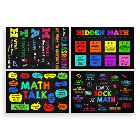 Buy 4 Pieces MATH s Teacher s For Classroom Math s For Middle and High ...